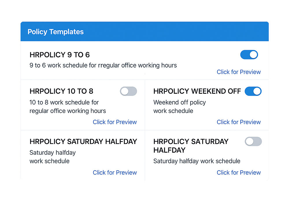 Highly Configurable Attendance Policies